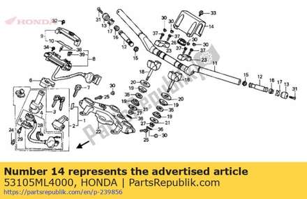 Cover handle 53105ML4000 Honda