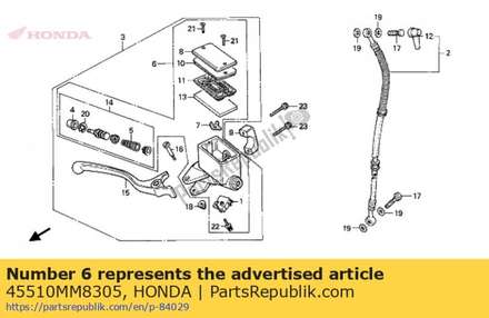 Cylinder sub assy., fr. brake master (nissin) 45510MM8305 Honda