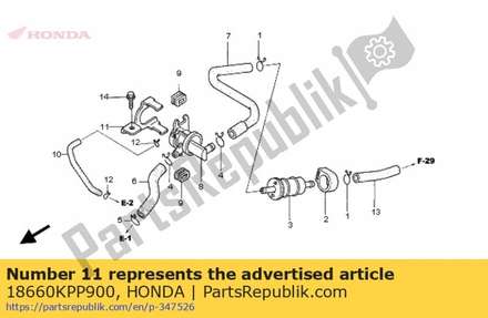 Stay, air injection contr 18660KPP900 Honda