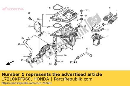Case, air cleaner lower 17210KPF960 Honda