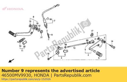 Pedal, rr. brake 46500MV9930 Honda
