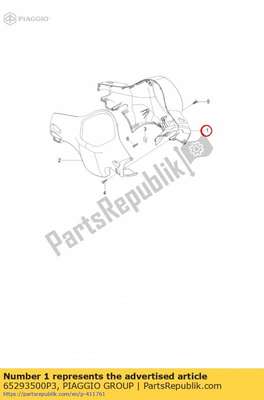 Handlebar front cover 65293500P3 Piaggio Group