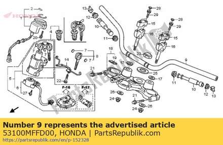Pipe, steering handle 53100MFFD00 Honda