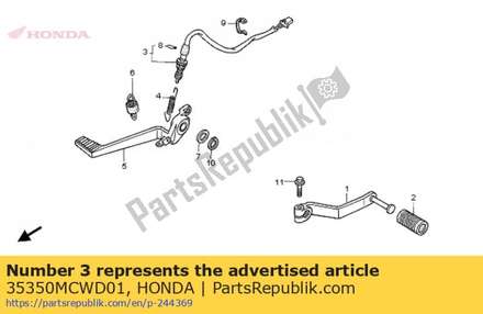 Switch assy., rr. stop (t 35350MCWD01 Honda