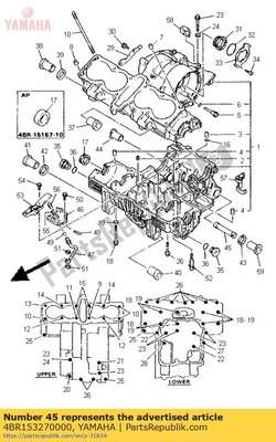 Spacer, engine mount 4BR153270000 Yamaha