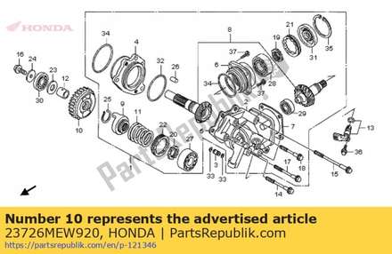 Gear, damper shaft(31t) 23726MEW920 Honda