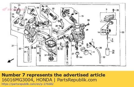 Screw set 16016MG3004 Honda