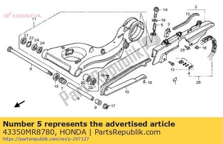 Guide, brake hose 43350MR8780 Honda