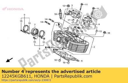 Holder comp., rr. camshaft l. side 12245KGB611 Honda