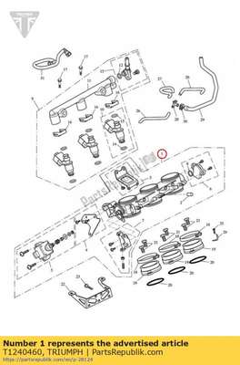 Throttle body assembly T1240460 Triumph
