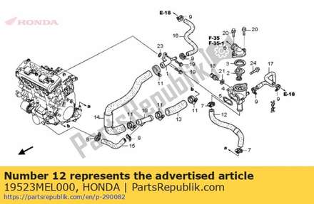 Hose, bypass 19523MEL000 Honda