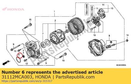 Oring 31112MCA003 Honda
