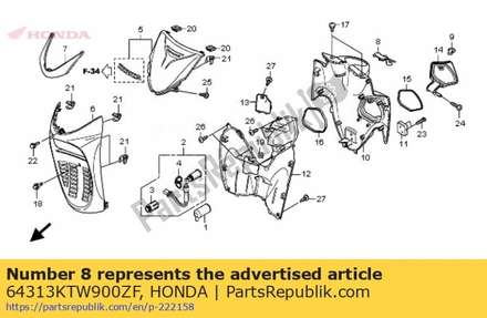 No description available at the moment 64313KTW900ZF Honda