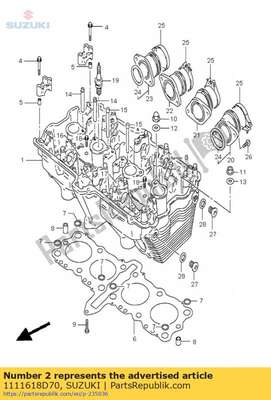 Guide,valve 1111618D70 Suzuki