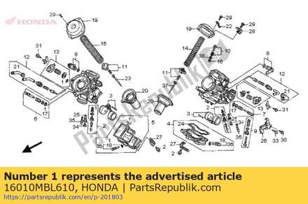 Gasket set 16010MBL610 Honda
