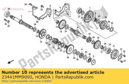 Gear, countershaft second (32t) 23441MM9000 Honda