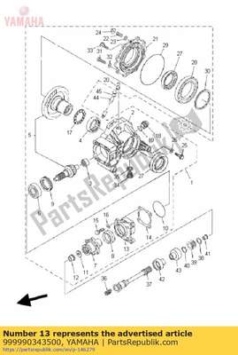 Pinion bearing housing & nut 999990343500 Yamaha