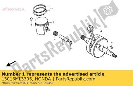 Ring set, piston (0.50) ( 13013ML3305 Honda