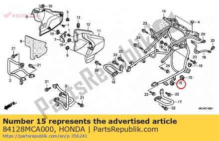 Rubber, saddlebag mounting 84128MCA000 Honda