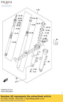 Adjuster bolt,s 5118517G00 Suzuki