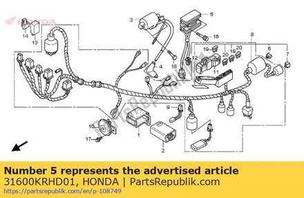Rectifier assy., regulato 31600KRHD01 Honda