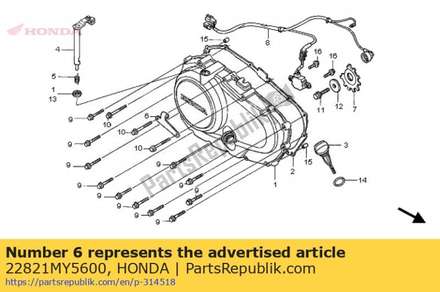 Receiver, clutch cable 22821MY5600 Honda