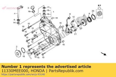 Cover comp., r. crankcase 11330MEE000 Honda