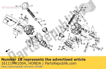 Piston comp., vacuum 16111MR1004 Honda