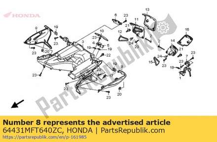 Cover, r. inner upper *nh 64431MFT640ZC Honda