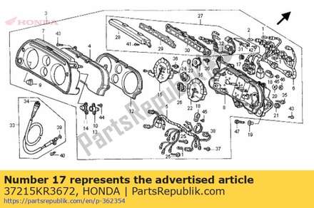 Rubber, montage 37215KR3672 Honda