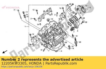 Guide, valve (os) 12205KW3305 Honda