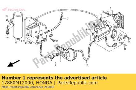 Cable comp., actuator 17880MT2000 Honda