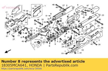 Muffler comp., r. 18305MCA641 Honda