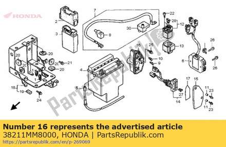 Box, fuse plate 38211MM8000 Honda