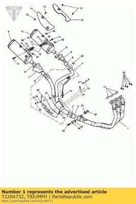Header assembly, non-cat T2204732 Triumph