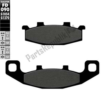Semi-metallic brake pads FD090G1054 Galfer
