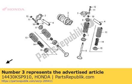 Arm comp., valve rocker 14430KSP910 Honda