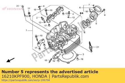 Insulator, carburetor 16210KPF900 Honda