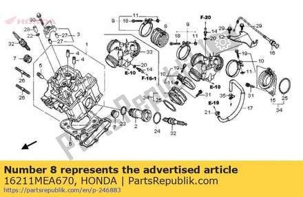 Insulator, carburetor 16211MEA670 Honda