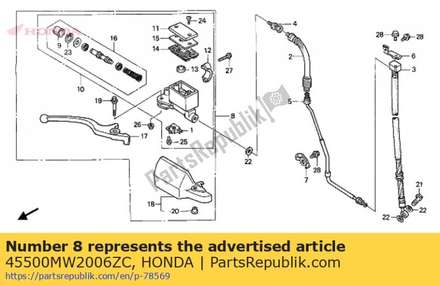 Cylinder a*pb198* 45500MW2006ZC Honda