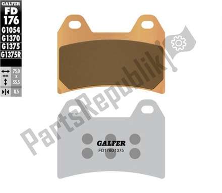 Hh sintered brake pads FD176G1375 Galfer