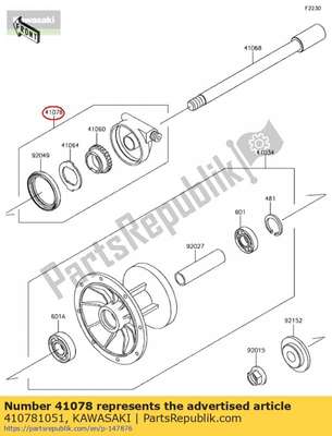 Case-assy-meter gear kl600-a1 410781051 Kawasaki