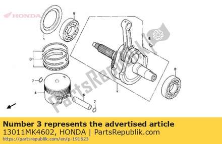 Ring set, piston (std.) ( 13011MK4602 Honda
