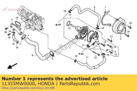 Plate, drive chain guide 11355MW0000 Honda
