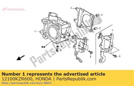Cylinder comp. 12100KZR600 Honda