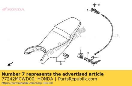 Stay, seat lock cable 77242MCWD00 Honda