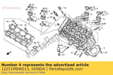 Gasket, cylinder head 12251MBW013 Honda