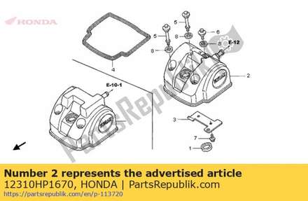 Cover comp,cyln h 12310HP1670 Honda