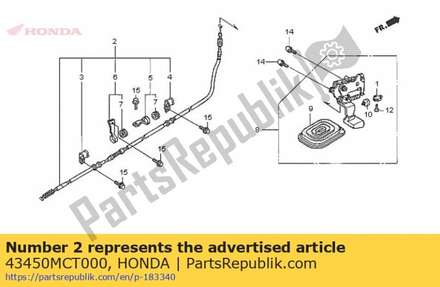 Cable comp., parking brak 43450MCT000 Honda
