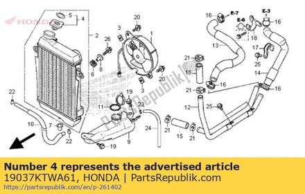 Cap comp., radiator 19037KTWA61 Honda